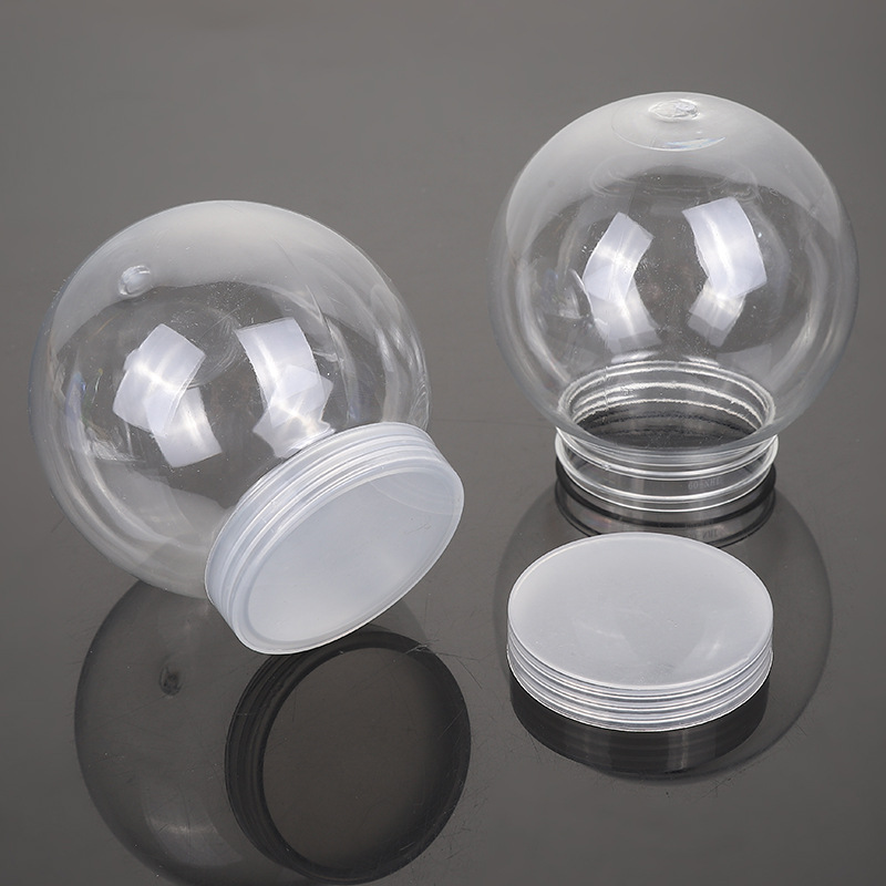 厂家直销 53口圆球型PET透明塑料玩具食品通用包装水晶泥糖果瓶