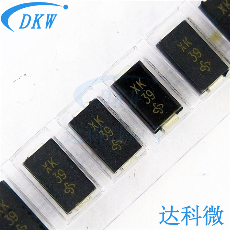 SMAJ14CA-E3 DO-214AC 丝印：XK 贴片SMA瞬态抑制二极管全新现货