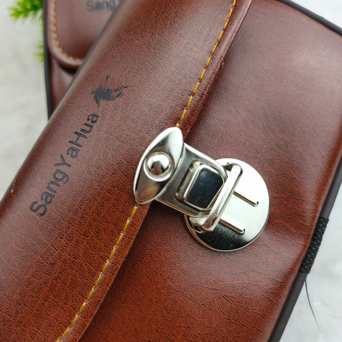 Wholesale double-layer lock mobile phone waist bag large belt mobile phone bag hanging bag outdoor sports manufacturer wallet