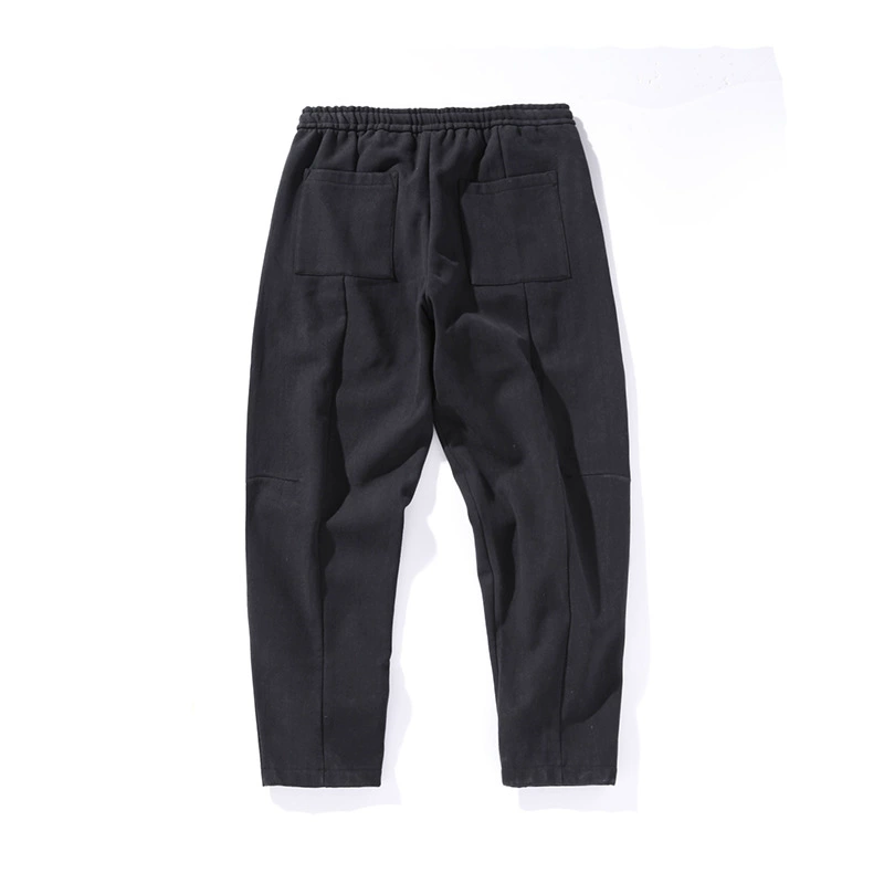 Демисезонные тёплые брюки, китайский стиль, 2019 год, oversize, хлопок и лён