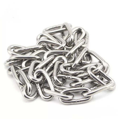 304 stainless steel chain link chain, pet dog iron chain lifting chain, fence swing chain 1.2mm-20mm