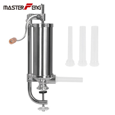 Cross border selling 5 pounds stainless steel vertical Manual Enema machine household make Sausage sausage Sausage machine