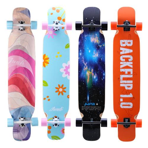Longboard four-wheeled skateboarding step board road commuting street skating skateboard for professional men and women adult dancing skateboards