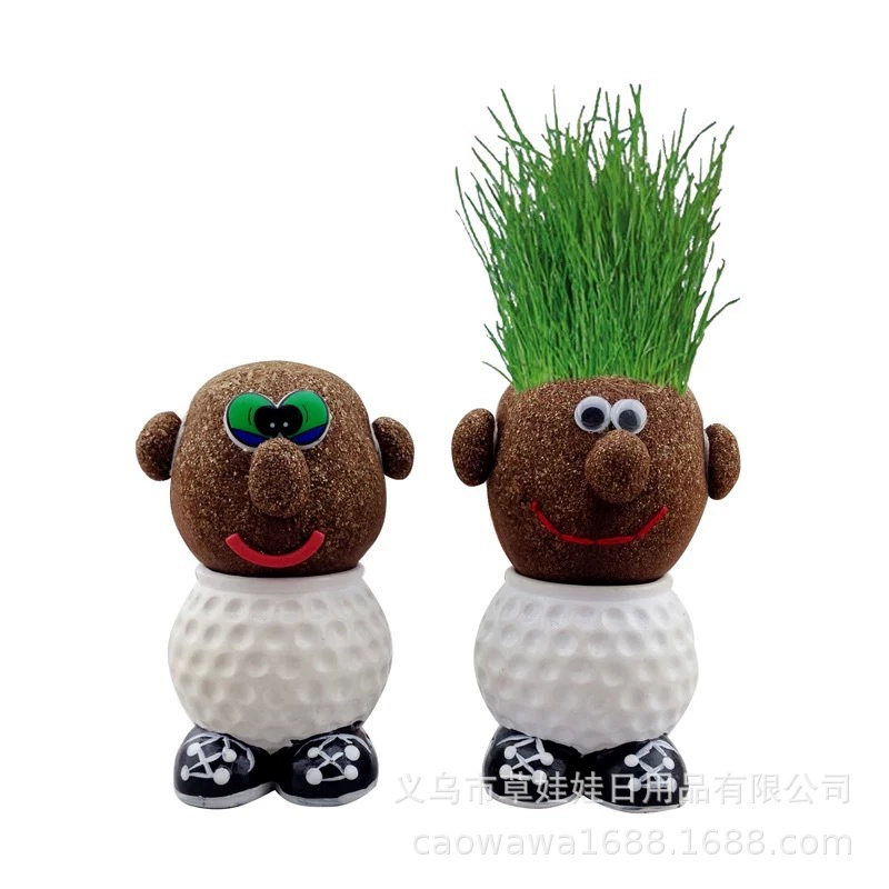 Посадка длинная трава завод мяч горшок кукла трава горшок продукт подарок офис маленький горшок