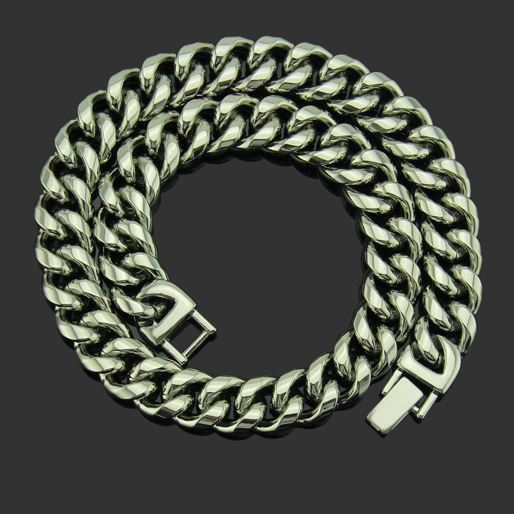 trend personality domineering thick chain necklace geometric alloy jewelry