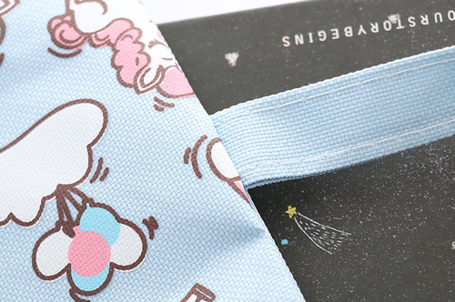 Cartoon Unicorn A4 File Bag Student Zipper Oxford Cloth Information Bag Exam Tutorial Tuition Storage Bag