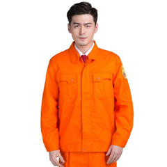 Long-sleeve flame-retardant workwear set, electric welding suit, iron and steel plant fireproof protective clothing, uniform, wear-resistant workwear