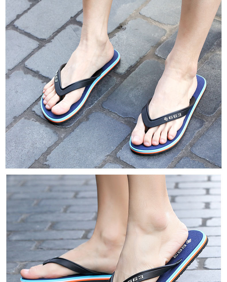 Wholesale of Lu 'an cross-border men's flip-flops, summer anti-slip rubber casual beach slippers, men's export cool slippers undefined