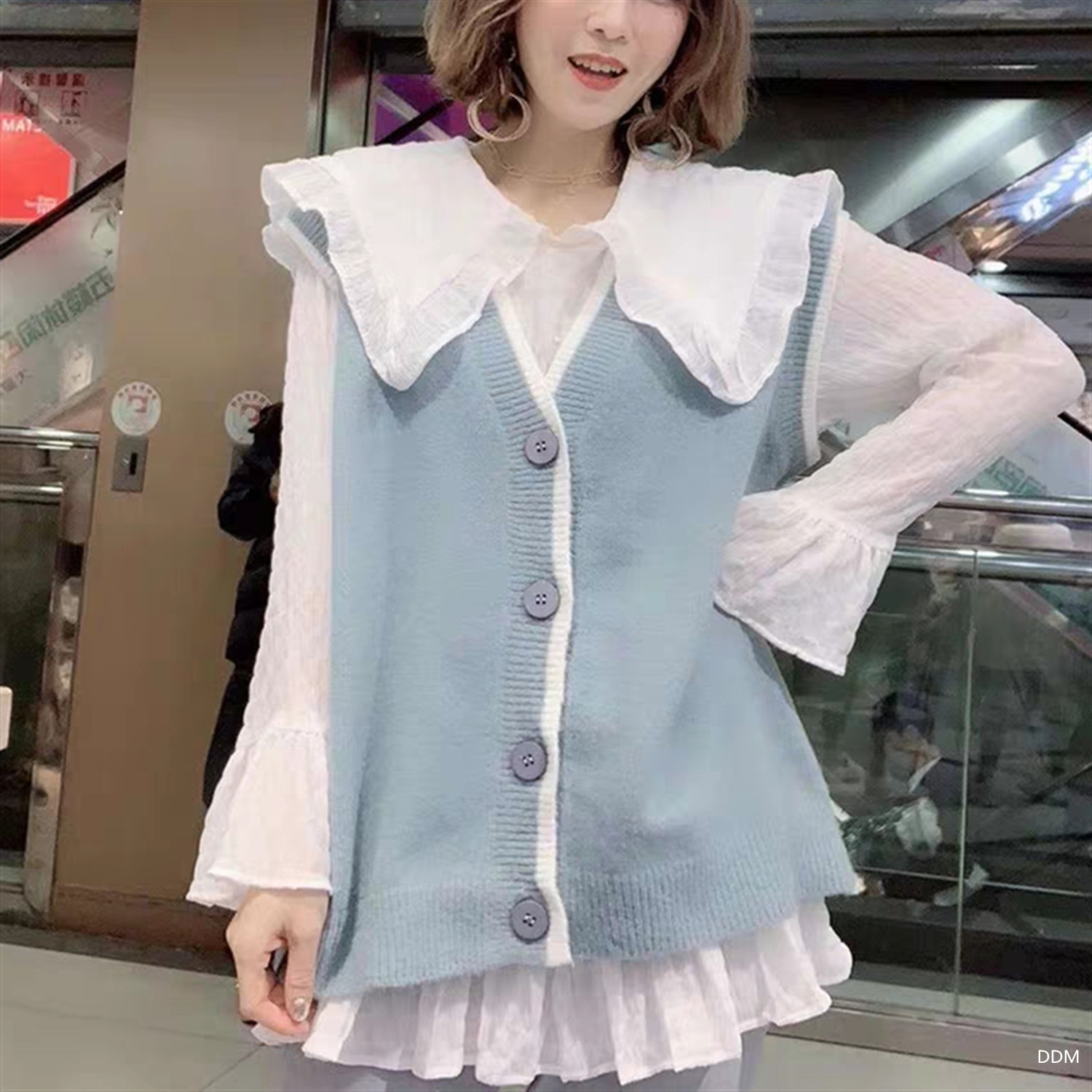 Gilet femme en Mouton cachemire - Ref 3316450 Image 1