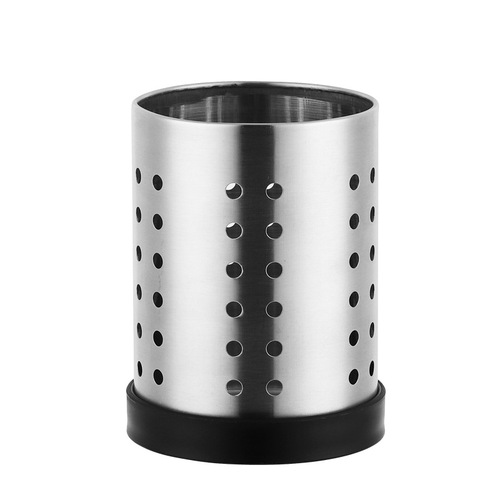 Multifunctional kitchen chopstick barrel thickened non-magnetic stainless steel round chopstick cage tableware kitchen utensils drain rack