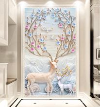 钻石画满钻欧式发财鹿玄关画贴钻钻石绣十字绣钻石贴钻客厅卧室画