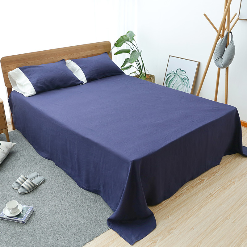 日式清爽透气亚麻凉席三件套粗布软凉席枕套床单套件厂家批发