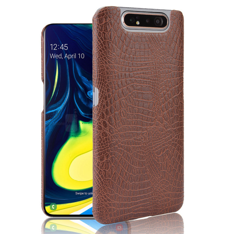 Crocodile Leather Phone Case For Samsung Galaxy A80 And A90_voghion.com