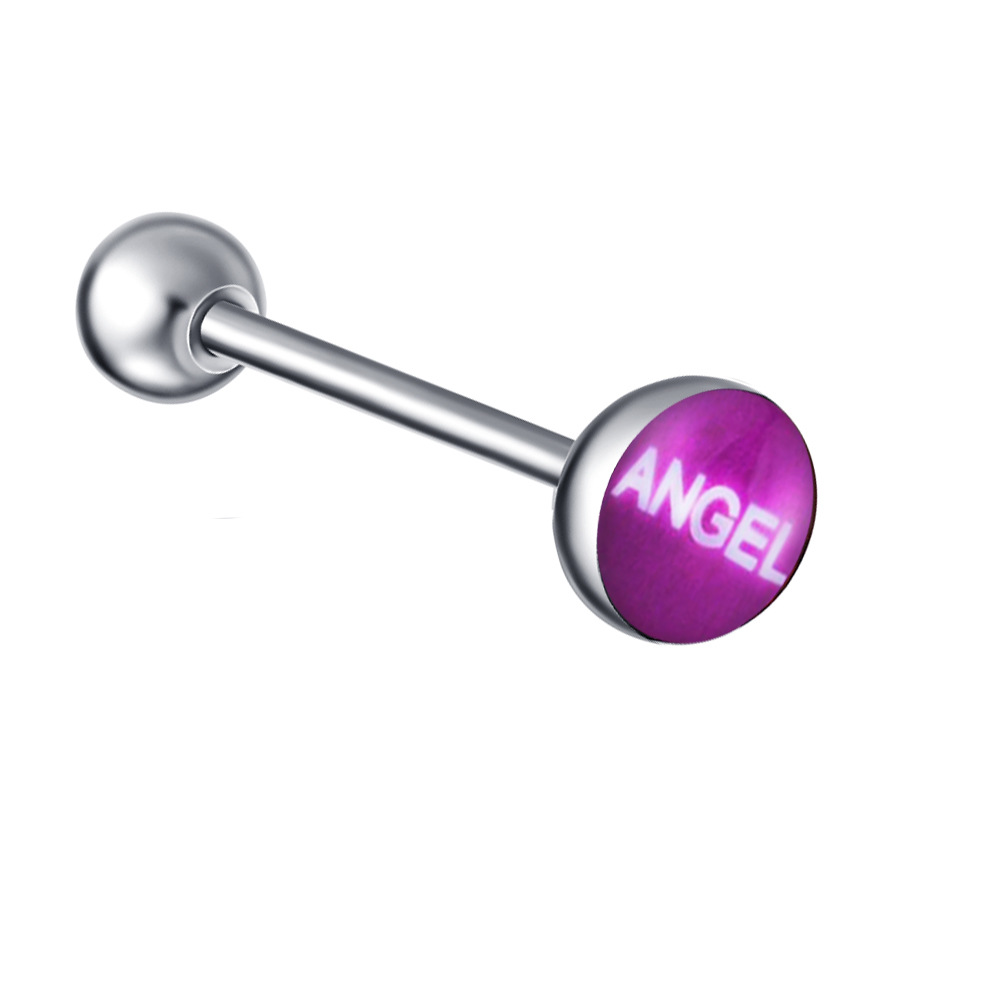 Mixed Color Pattern Stainless Steel Straight Barbell Tongue Piercing Jewelry Insect Style Ethnic detail image 23