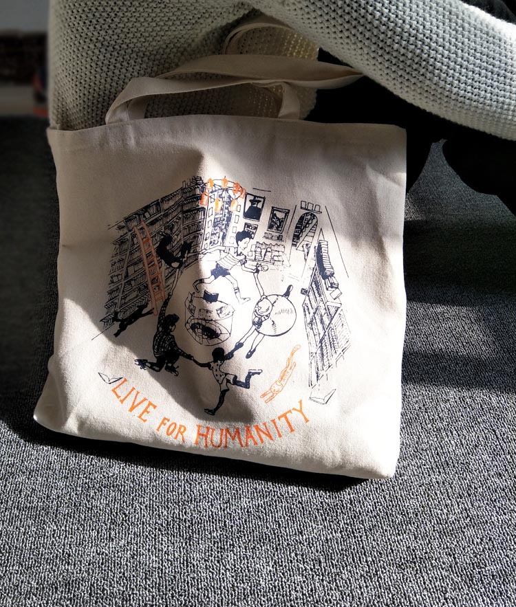 Derechos de autor nuevo Harajuku bolsa de lona hombro de las mujeres bolsa de gran capacidad ins japonés y coreano bolsa de mujer de dibujos animados de una sola pieza de entrega image 4