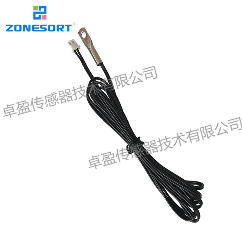 厂家直销 安全孔固定片表面贴装测温探头高精度NTC热敏温度传感器