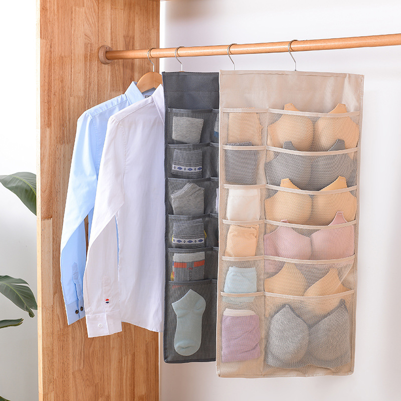 Underwear Storage Bag After the door Wall mounted Socks Storage Artifact oxford Hanging bag dormitory wardrobe Storage Hanging bag