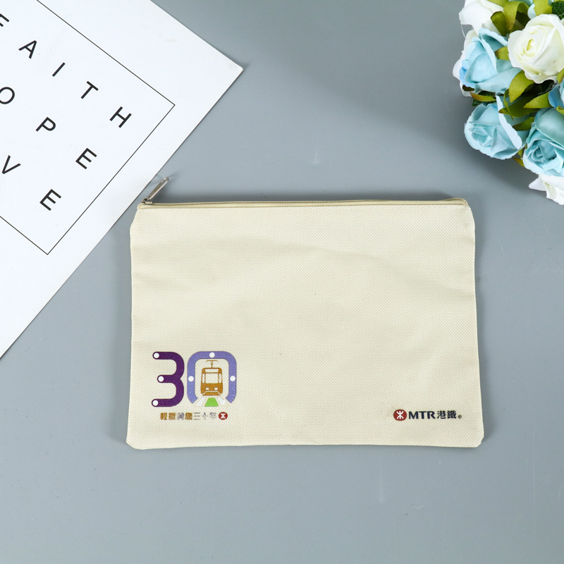 厂家供应拉链笔袋 拉链化妆袋 学生全棉布袋 拉链收纳帆布购物袋