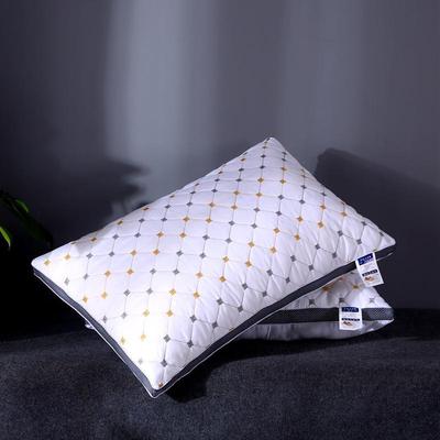 磨毛羽丝绒枕芯 立体绗缝宾馆酒店枕头 家用软枕学生宿舍单人枕頭