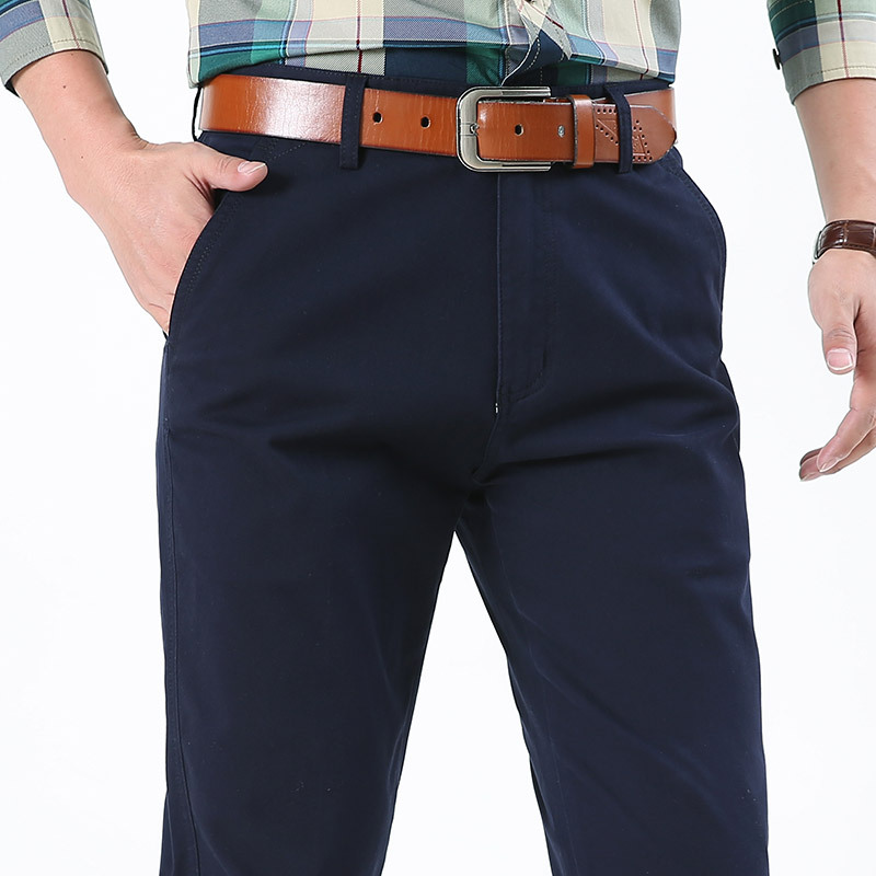 Pantalones casuales transfronterizos de los hombres sueltos pantalones rectos de los hombres de negocios de mediana edad estiramiento pantalones de los hombres del todo-fósforo pantalones sueltos al por mayor 8898 image 9