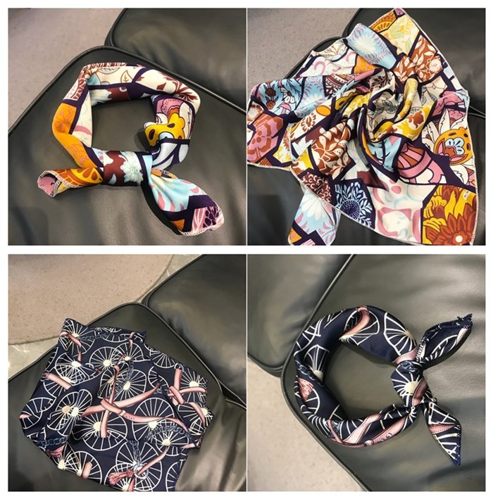 Women's Gender Women's Simple Style Color Block Polyester Silk Scarf