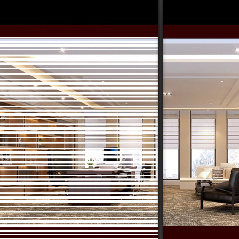 乱细条白夹胶玻璃胶片材料PET夹层玻璃中间膜无胶装饰膜厂家