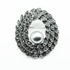 Fashionable metal black beads, black retro brooch lapel pin, European style