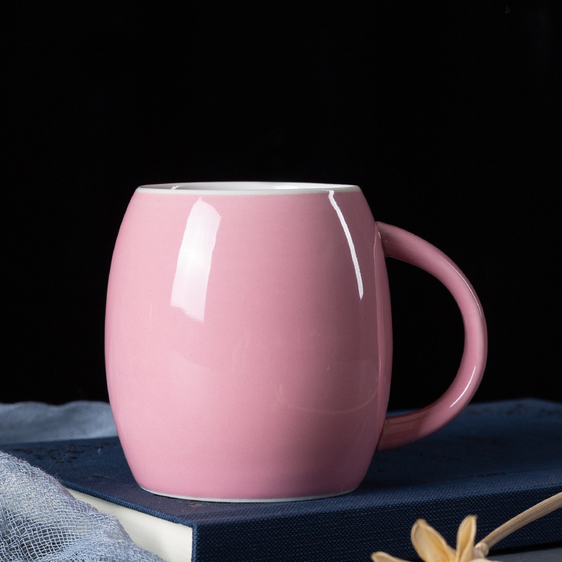 Hermoso conjunto de tazas de cerámica, tazas de color, tazas de agua, tazas de café pequeñas, publicidad LOGO impreso