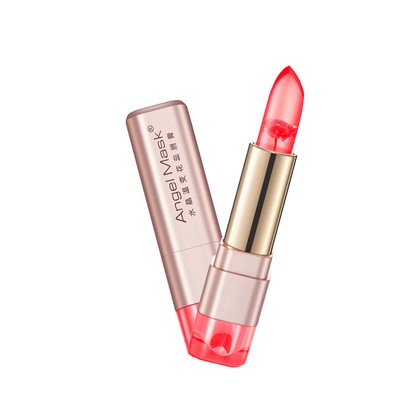 天使面具水晶溫變花蕊唇膏防水透明 口紅持久保濕 潤唇膏壹件代發