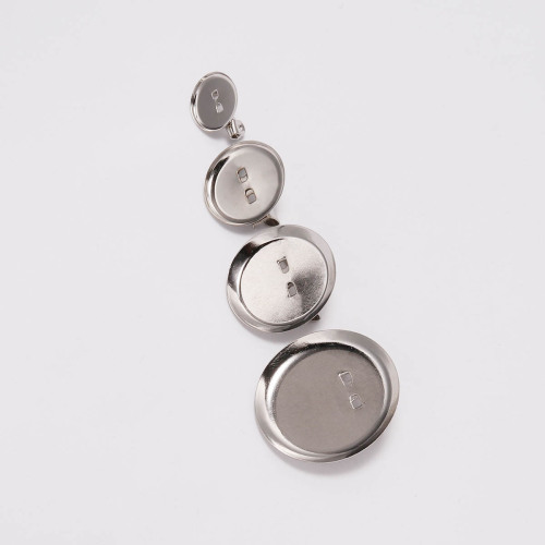 DIY jewelry accessories metal round disc buckle pin bottom brooch accessories safety pin tray bottom setting