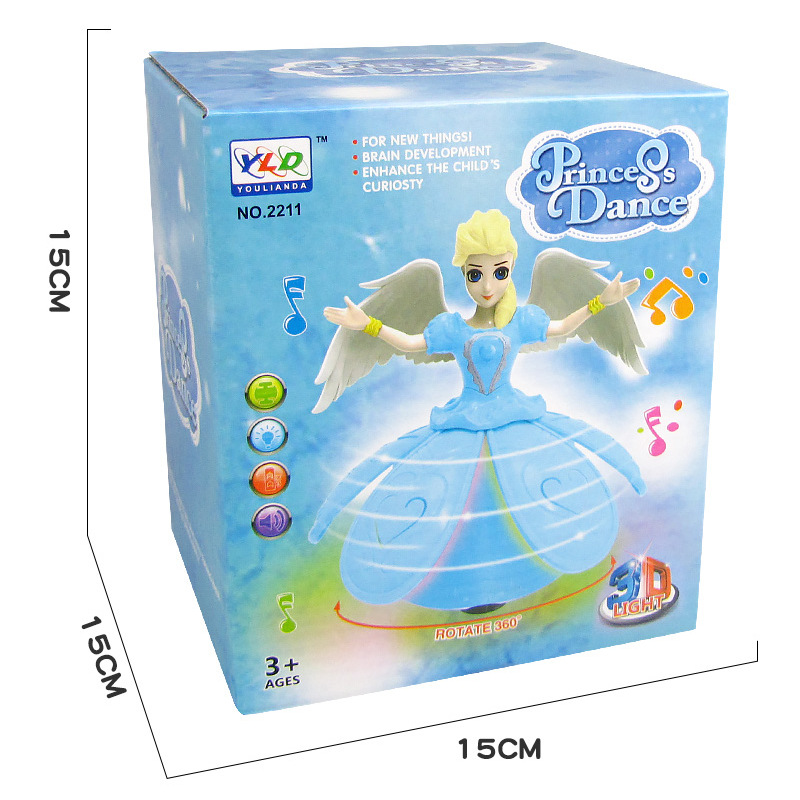 Nueva princesa de la danza eléctrica baile universal hielo luz música puesto venta al por mayor caliente juguetes los niños