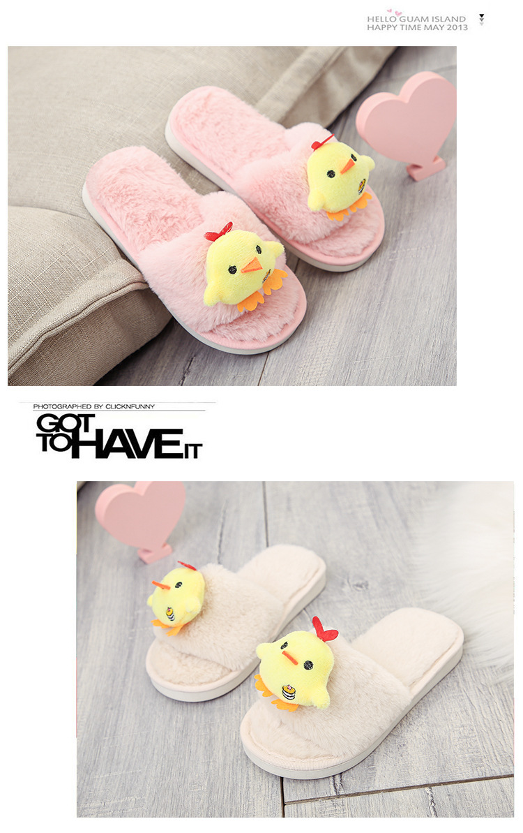 Parent-child plush cartoon cotton slippers  NSPE10003