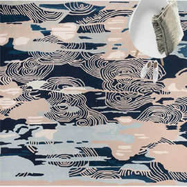 新中式手工100%新西兰羊毛地毯中国风祥云别墅高端客厅地毯定制