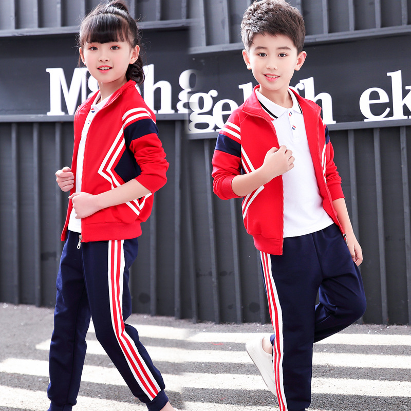 幼儿园老师园服英伦风校服套装学院风小学生拼色春秋装运动会班服|ms