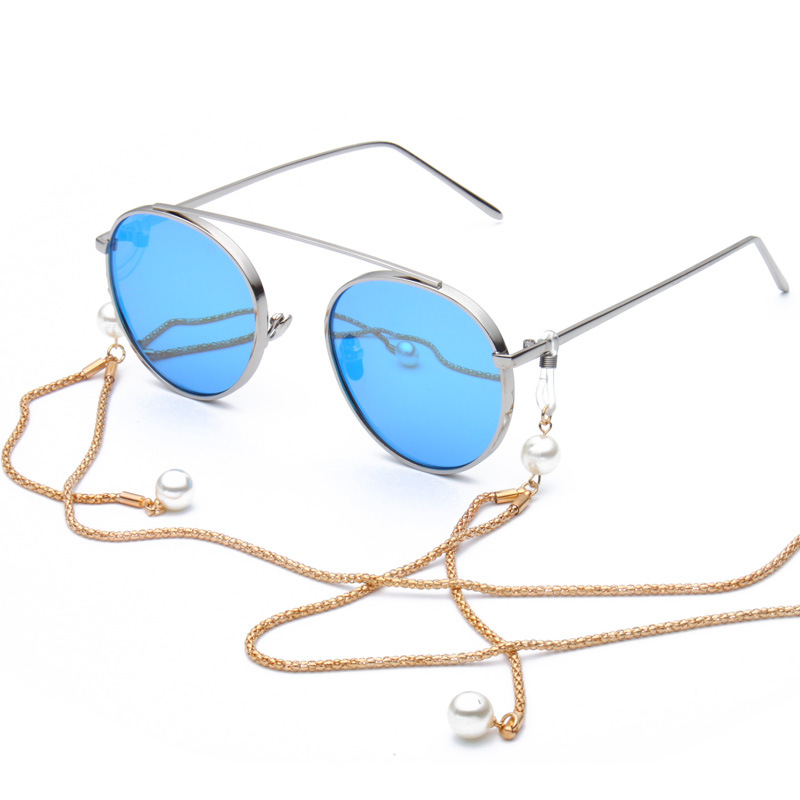Manufactor Direct selling Eyewear chain fashion Simplicity Golden silver Eyewear chain Metal chain Pearl Eyewear chain