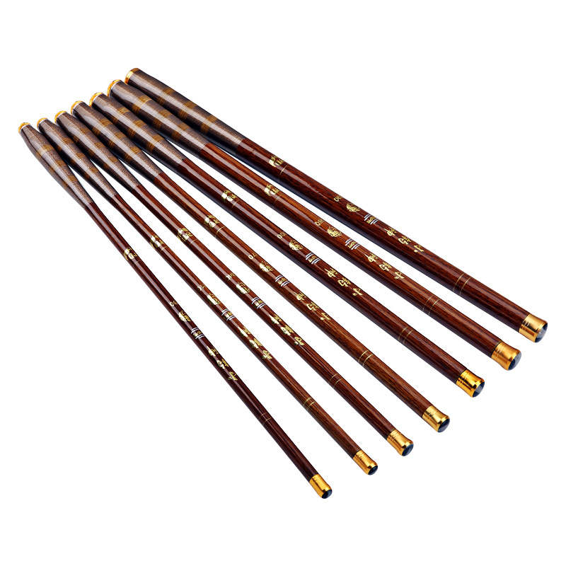 Pequeño Dios de pesca mini varilla de mano sección corta corriente Rod 1,8 m 3,6 m 3,9 M Comercio exterior caña de pescar imitación de carbono grano de madera 3,0
