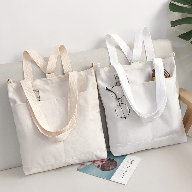 Women's Basic Streetwear Letter Solid Color Canvas Shopping Bags display picture 1