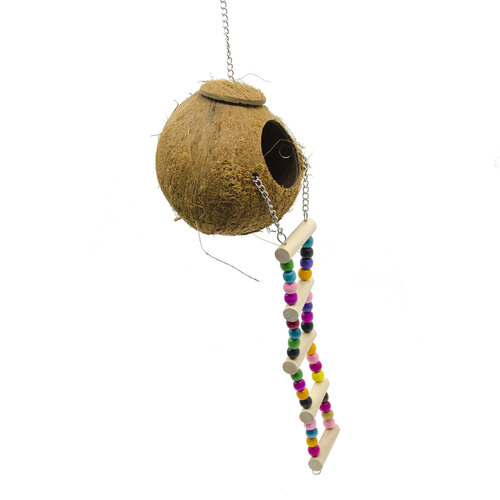 Parrot Coconut Shell Nest, Coconut Shell Nest, Hamster Honey Badger Breeding Nest, Cockatiel Nest Bird's Nest, Small Bird Nest