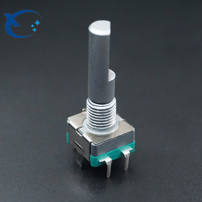 EC11编码器 按压开关带齿厚轴套编码器 五脚开关编码器数字电位器