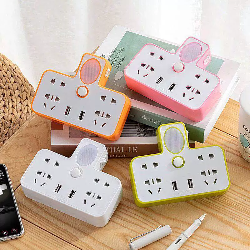 Проводной ночной светильник малой мощности беспроводной умный переходник USB зарядка быстрая розетка с множеством функций один поворот расширение USB