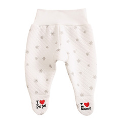 我愛爸爸我愛媽媽新款褲襪兒童秋冬嬰幼兒四季襪新生兒空氣加棉襪