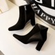 298-6 European and American style, fashionable, simple, all-around, simple, thick heel, square head, sexy, thin, suede stitched boots
