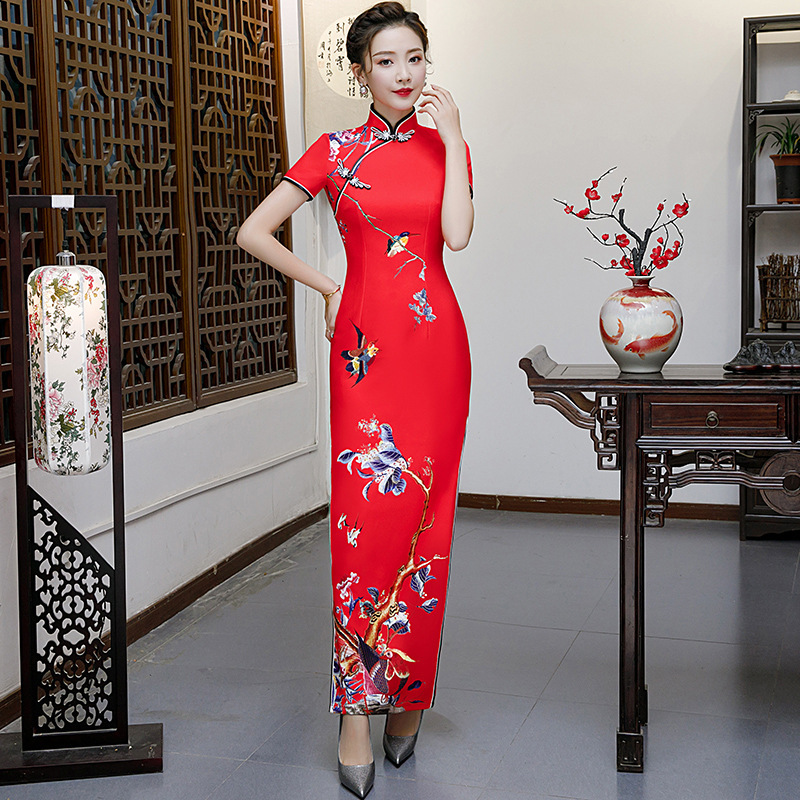 Chinese Dress for Cheongsam performance Vestidos chinos tradicional chino