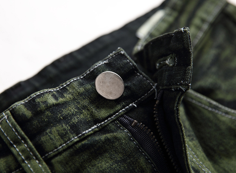 Jeans homme coupe droite pantalon denim élastique décontracté_voghion.com