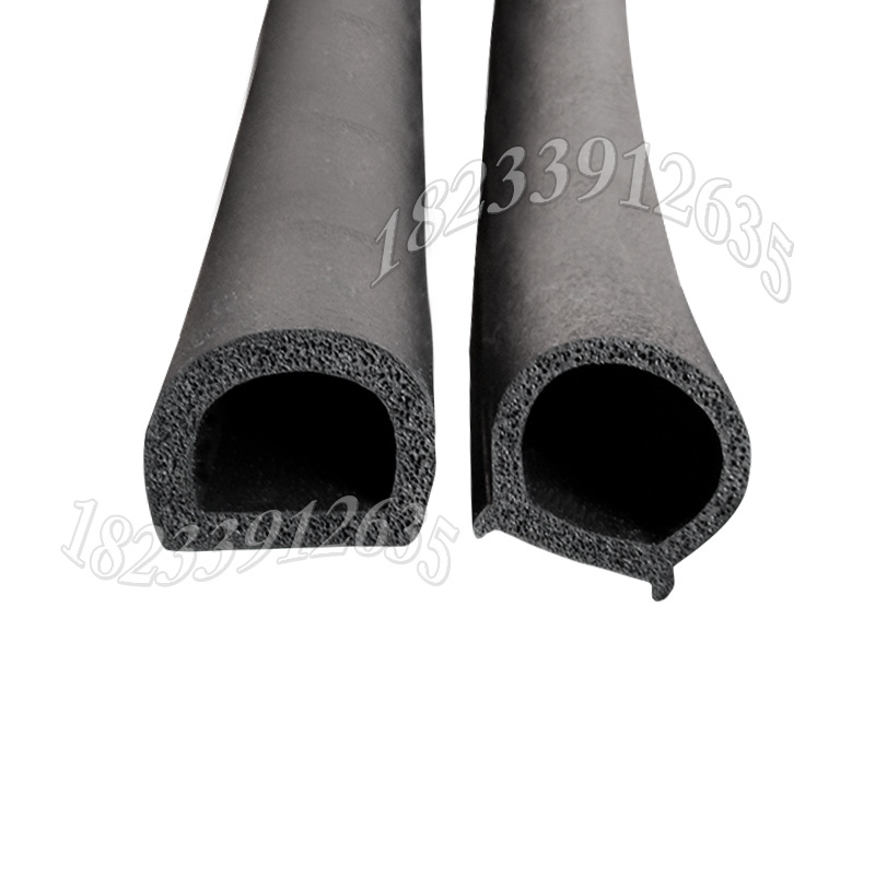 D型发泡自粘胶条密封胶条EPDM阻燃橡胶条太阳能风电橡胶条