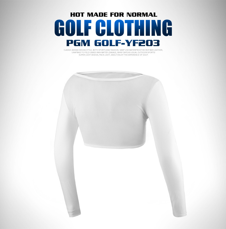 Áo chống nắng golf nữ tay lỡ dáng dài chất lụa mềm — Nửa Áo sơ mi cơ sở YF204 (có mặt nạ), YF203 cổ tròn băng lụa tay áo nửa đáy chi tiết 26