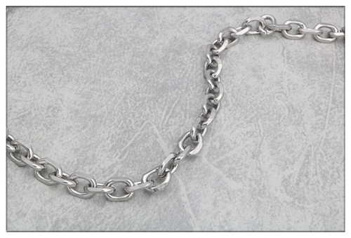 Stainless steel non-welded corner chain, thick large-scale corner O-shaped chain, cross chain, titanium steel necklace, clavicle chain, pendant chain