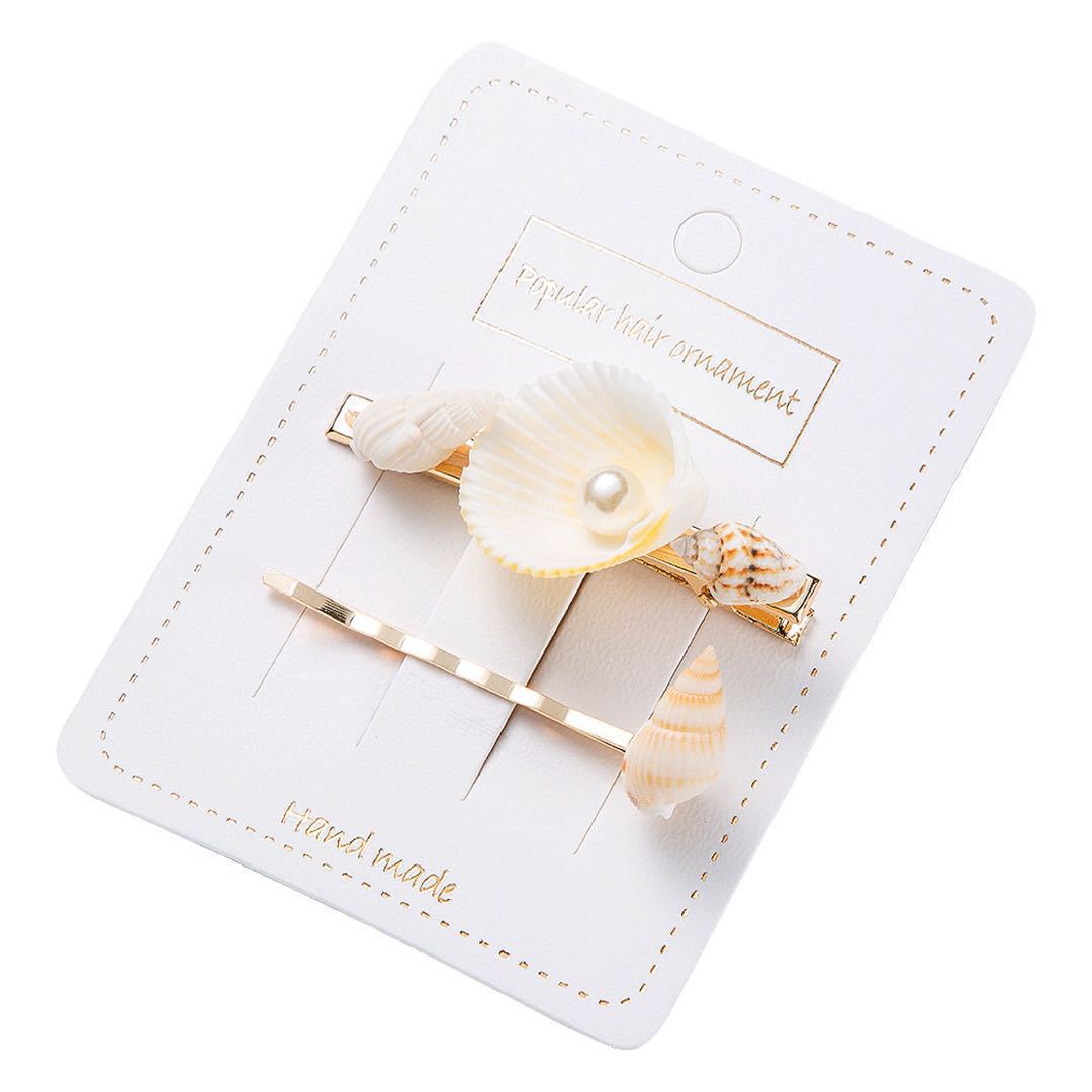 11g Weight Hair Clip Hair Accessories Type 1 Set Quantity Holiday, Travel Occasion Shell Material Shell Pattern All Seasons Season Women's Gender Marine Style Style Marine Style Women's Shell Shell Hair Clip 5