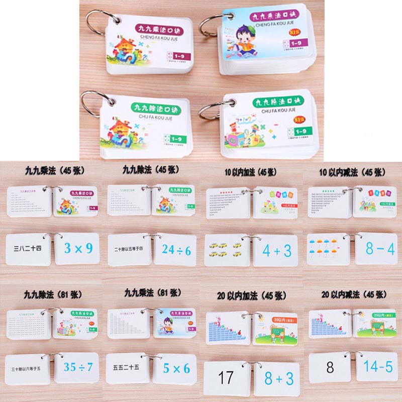 pupil first grade children Ninety-nine Multiplication Division Lips card mathematics 10 20 Addition and subtraction I count title