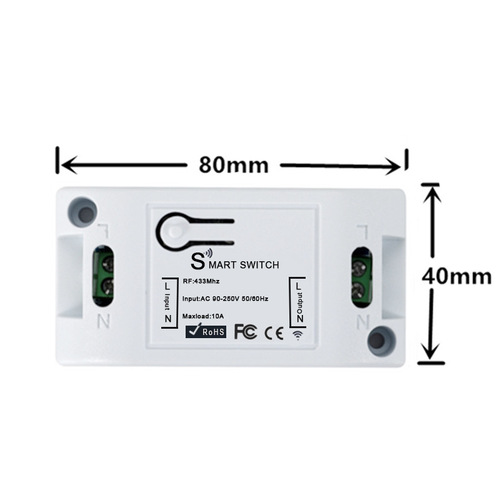Wireless Remote Control Switch 220V Single-Channel 10A Relay Control Board 433.92MHz Lighting Smart Home